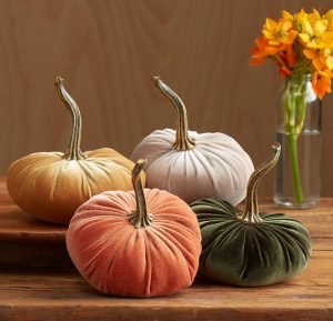 Velvet scented pumpkins from Etsy